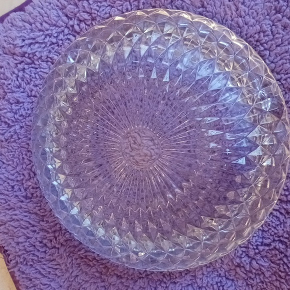 ,Vintage "cut glass",round ash tray/ or candy/ nut bowl..New/never used,)1980's - Picture 7 of 9